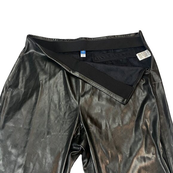 Old Navy Faux Leather Pants Womens Size 20 Black Extra High Rise Skinny Leg - Picture 10 of 16